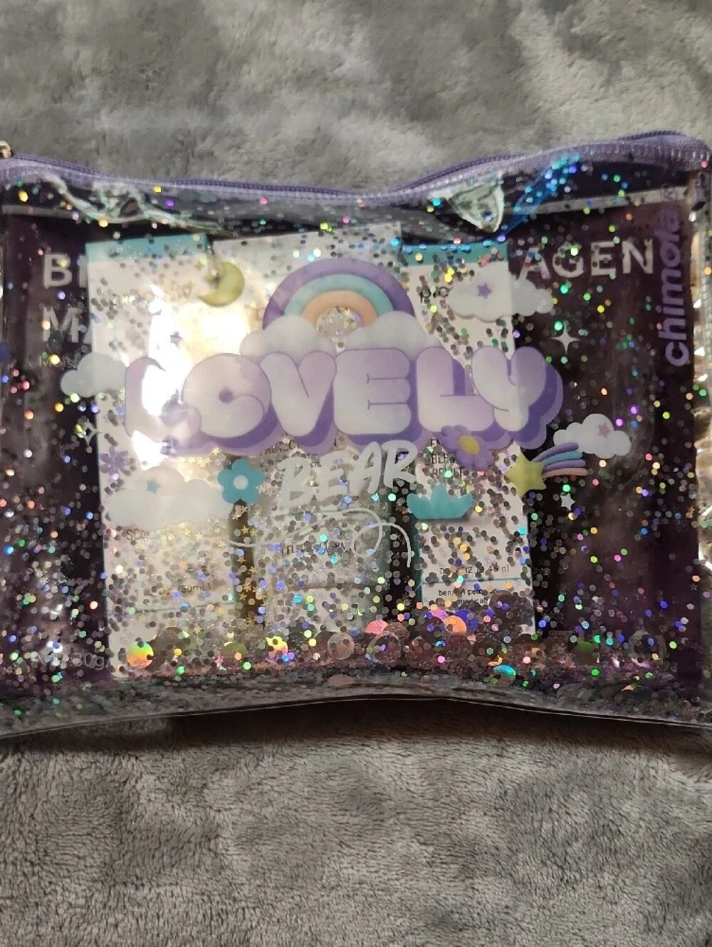 Proactiv And 4 Purple Bio-Collagen Mask Pack with Travel Pouch